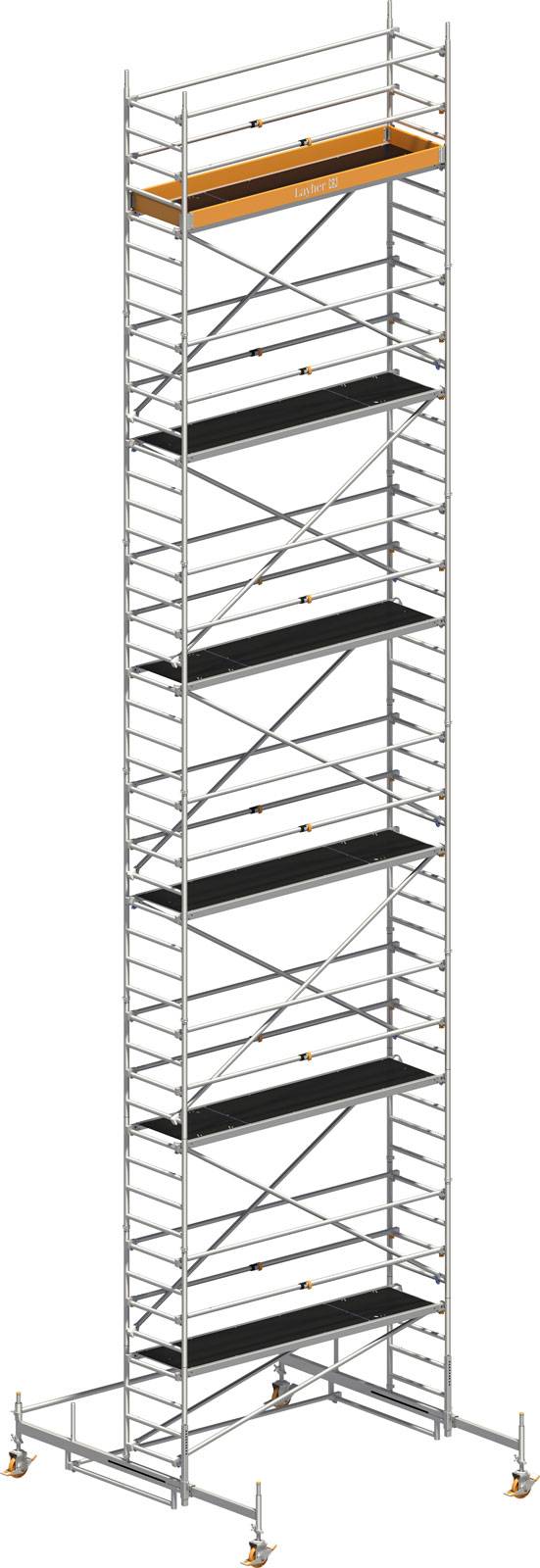 Layher Rollgerüst Uni Standard P2 mit Uni Telegeländer 13,38m AH-0