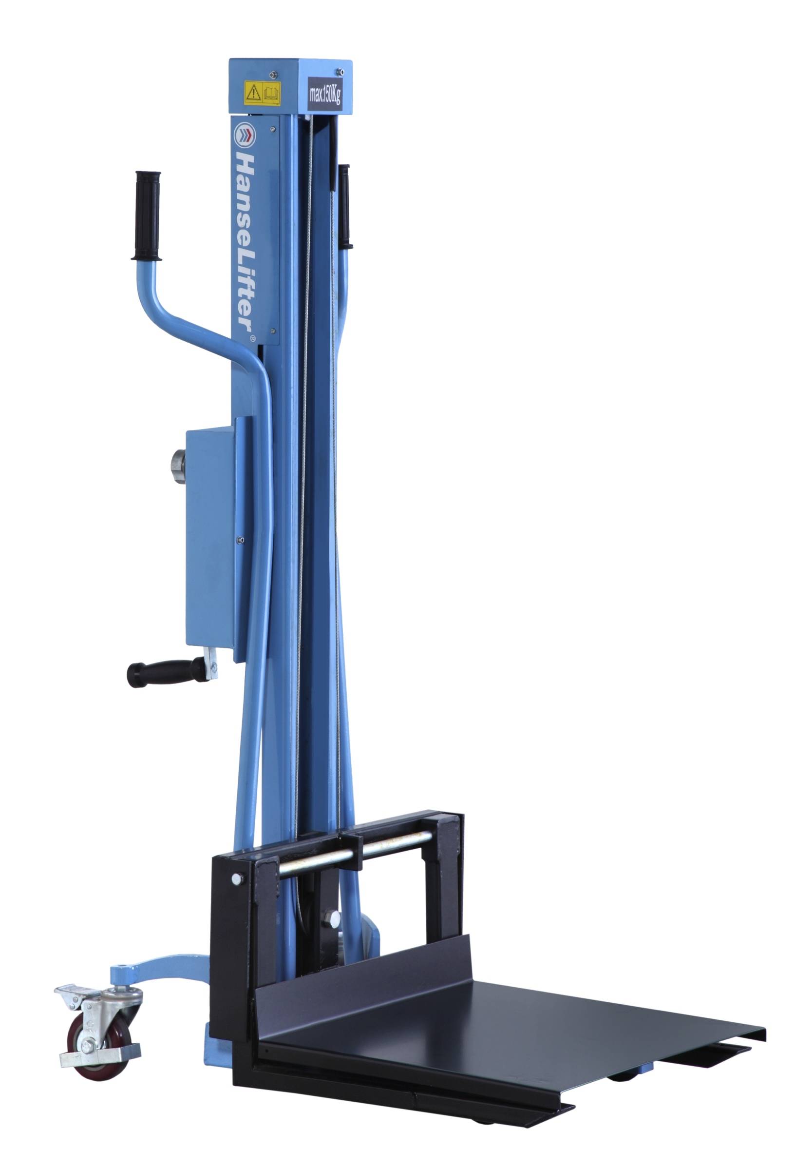Hanselifter Handwindenstapler HWHH150 Hubhöbe bis 1100mm Tragkraft 150kg-3