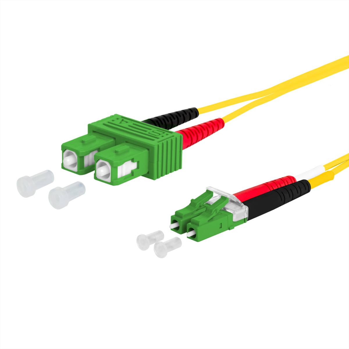 METZ CONNECT OpDAT Patchkabel, SC-D APC/LC-D APC OS2, 0,5 m-0