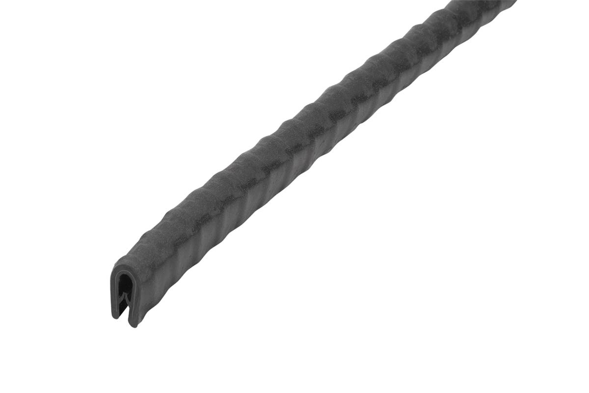 Norelem 96520-308X5000, Kantenschutzprofil, ohne Dichtung, PVC, schwarz-0