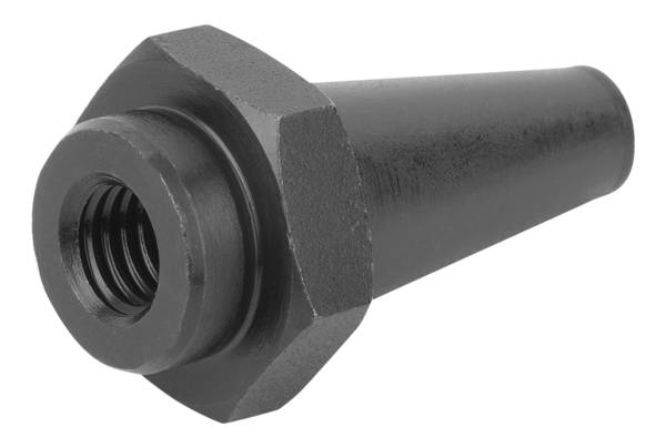 Norelem 02029-116060, Ruhekissen, mit Zapfen, Stahl mit hohem Kohlenstoffgehalt, gehärtet, schwarz oxidiert