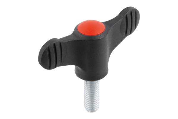 Norelem 06652-9AE7X10, Flügelgriff, thermoplastischer Kunststoff, schwarzgrau RAL 7021