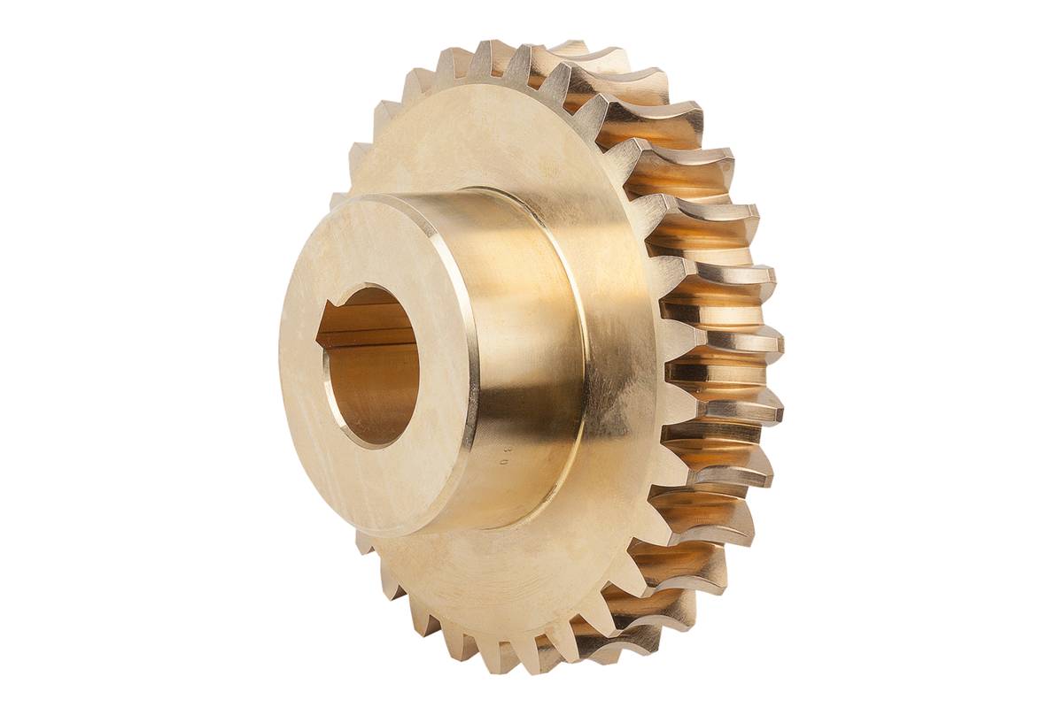Norelem 22500-802050, Schneckenrad, Messing-1