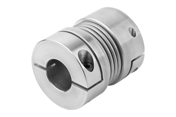 Norelem 23001-0600791414, Metallbalgkupplung, mit Radialklemmnabe, Aluminium