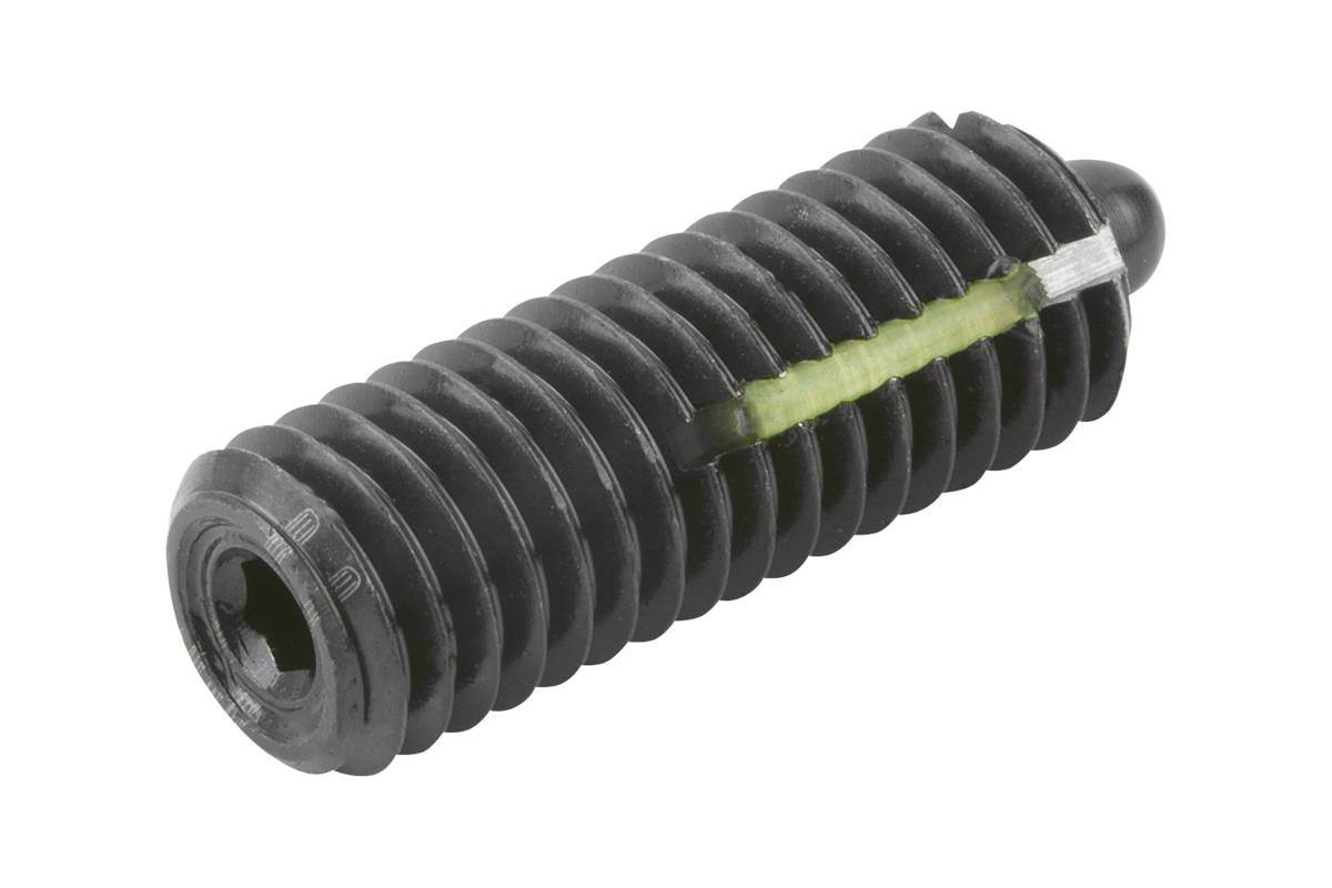 Norelem 03041-208, Federstößel, mit Gewindesicherung, Stahl-0