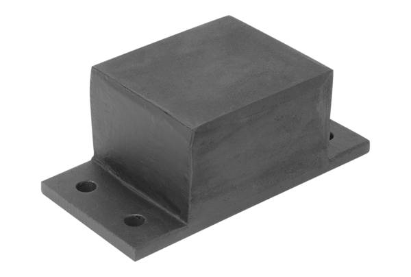 Norelem 26120-10004512057, Gummi-Metall-Pufferblock, Stahl