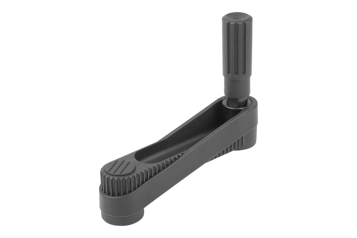 Norelem 06500-32CP, Handkurbel, Reibloch, thermoplastisch, schwarzgrau-1