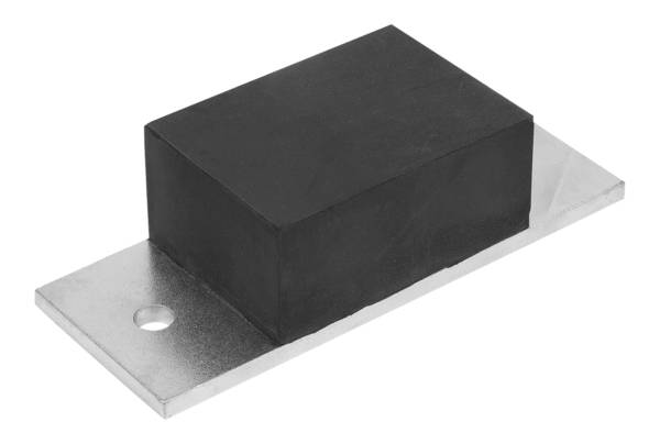 Norelem 26120-05007007057, Gummi-Metall-Pufferblock, Stahl