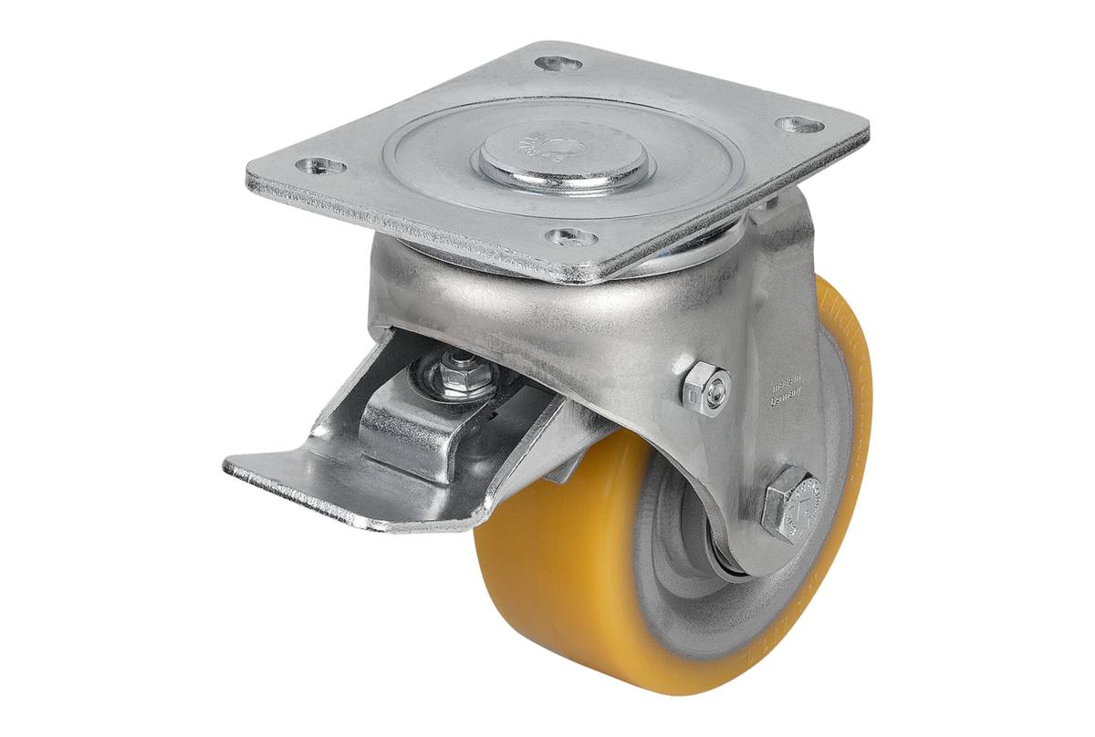 Norelem 95030-125502, Lenkrolle, mit Stop-Top-Verschluss-System, Polyurethan-0
