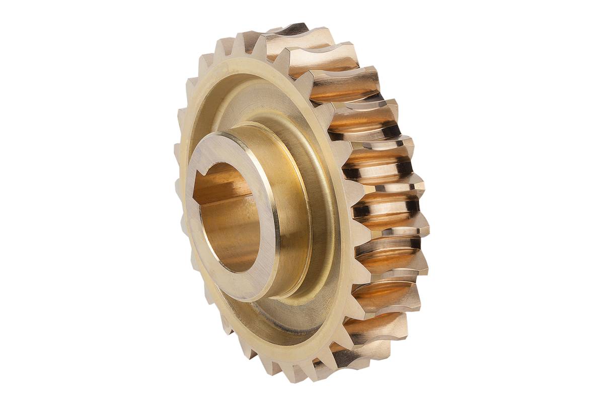 Norelem 22500-632070, Schneckenrad, Messing-1