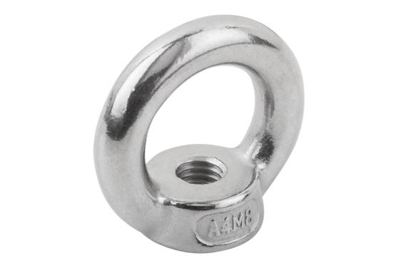 Norelem 7690-01-08, Ringmutter, feststehend, Edelstahl, blank