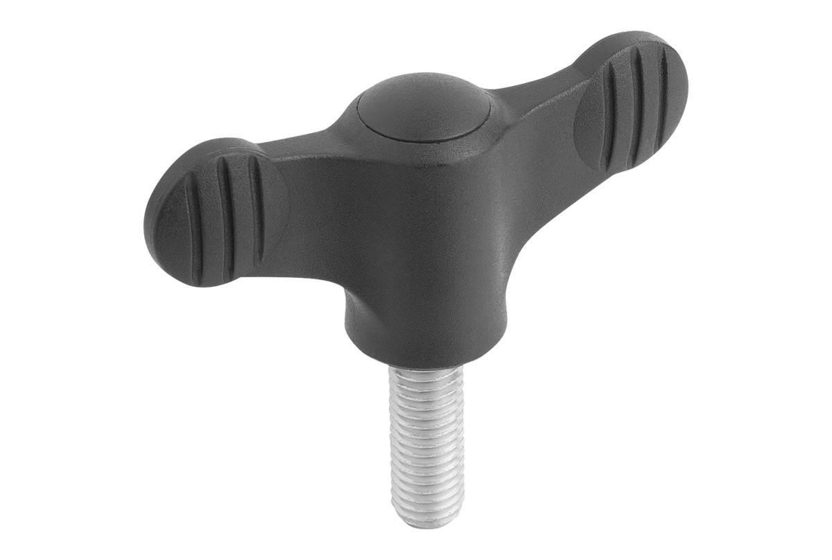 Norelem 06652-9A26X40, Flügelgriff, thermoplastischer Kunststoff, schwarzgrau RAL 7021-0