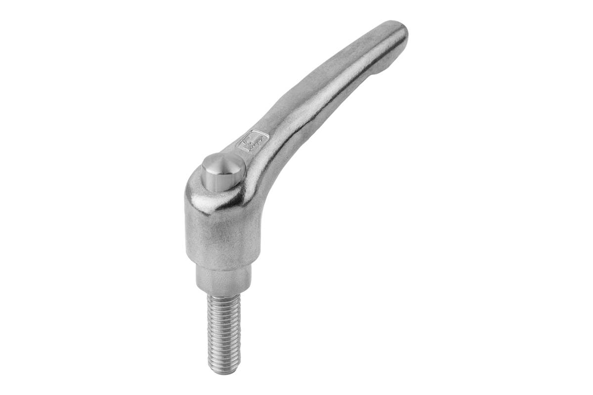Norelem 06464-93A3X40, Klemmhebel, mit Schutzkappe, Edelstahl, elektropoliert-1