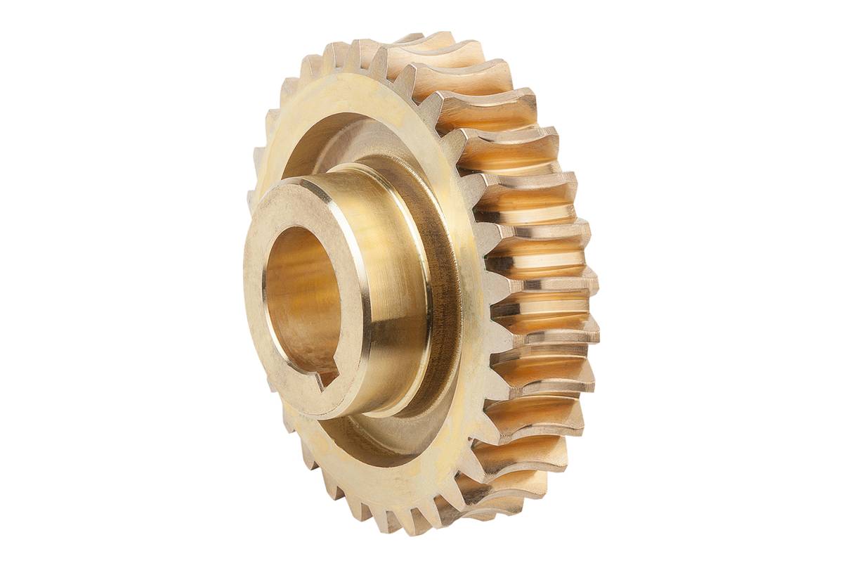 Norelem 22500-532028, Schneckenrad, Messing-2