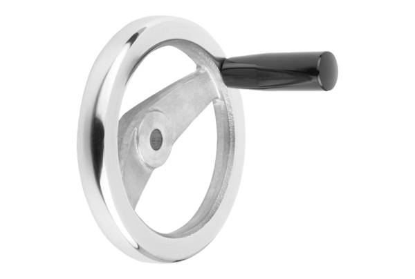 Norelem 06277-2250XCV, 2-Speichen-Handrad, geriebenes Loch, Aluminium