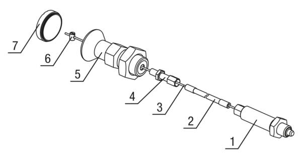 Norelem 03096-10-14420206, Betätigungselement, mit Pilzknopf, Edelstahl, blank