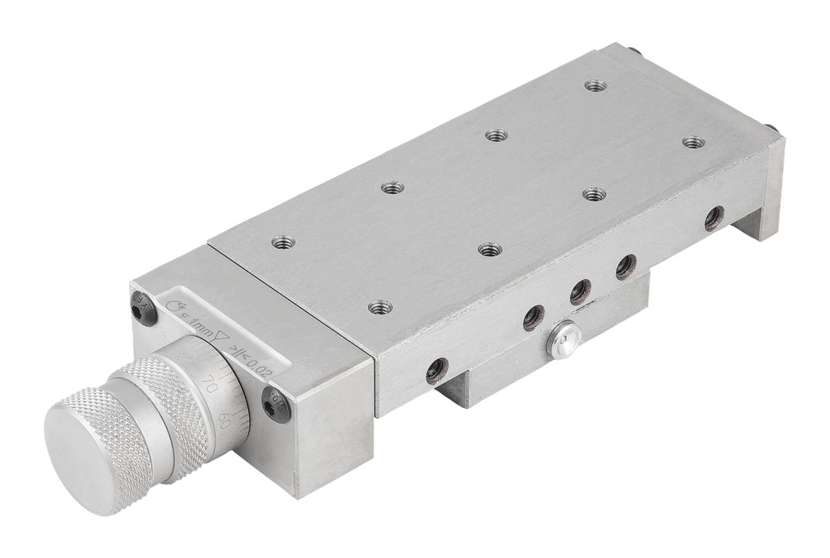 Norelem 21032-050105, Schwalbenschwanzschlitten, mit Mikrometerspindel, Grauguss-1