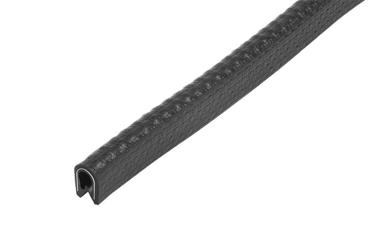 Norelem 96520-010X2000, Kantenschutzprofil, ohne Dichtung, PVC, schwarz