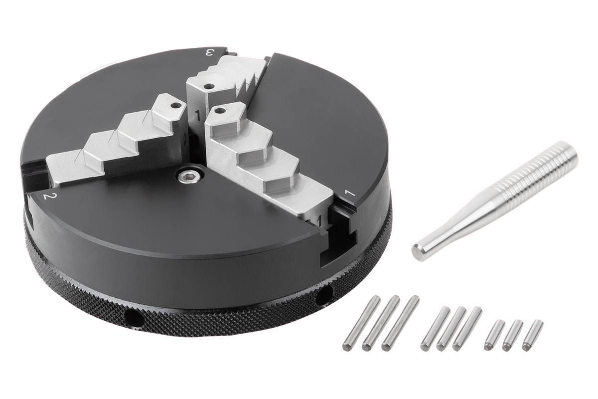 Norelem 33226-100, Präzisions-Dreibackenfutter, Aluminium-1