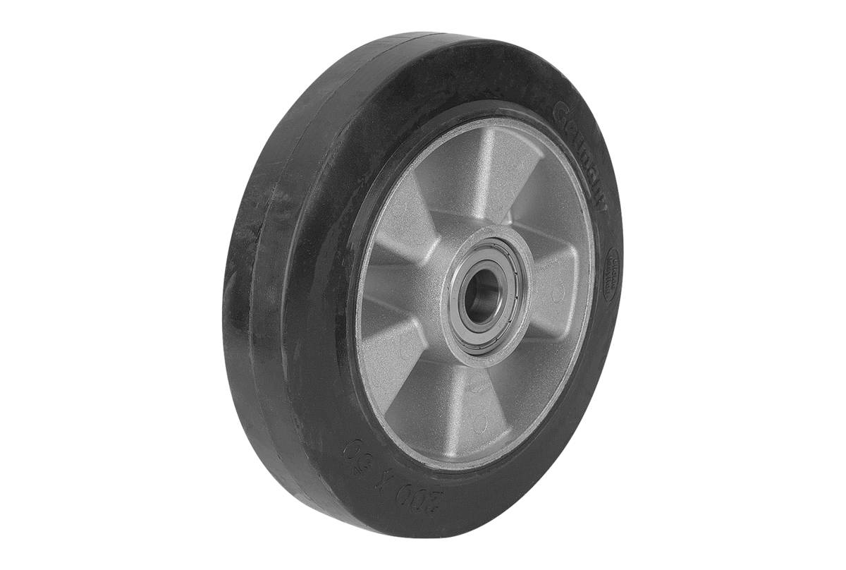 Norelem 95053-200501, Vollgummirad, ohne Schließsystem, Gummi-0