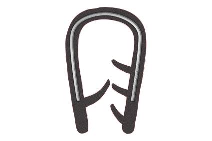 Norelem 96520-217X2000, Kantenschutzprofil, ohne Dichtung, PVC, schwarz