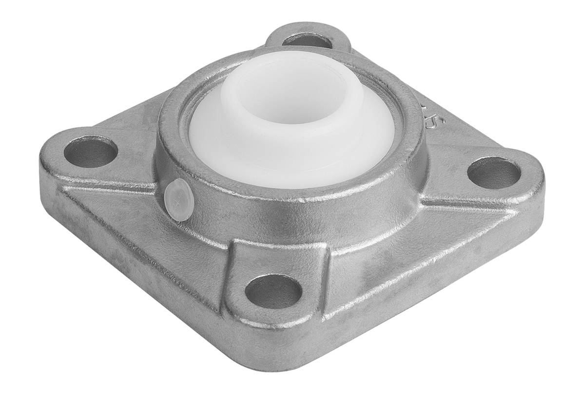 Norelem 24242-01-135207, Pillow-Block-Lager, Flanschlager, rostfreier Stahl-0