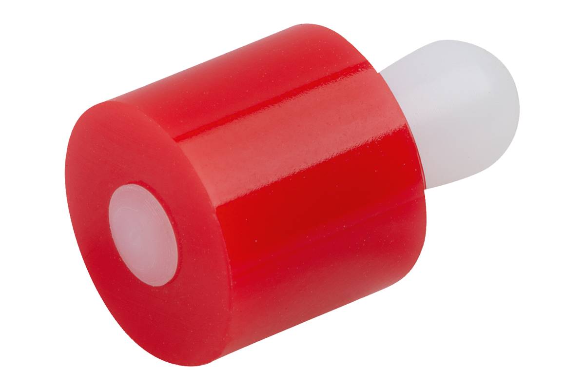 Norelem 03330-01-220307, Seitlicher Federkolben, Standard-Federkraft, Kunststoff, rot-0