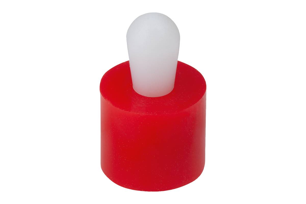 Norelem 03330-01-220307, Seitlicher Federkolben, Standard-Federkraft, Kunststoff, rot-1