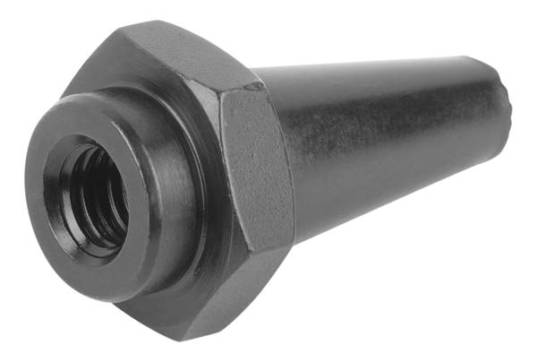 Norelem 02029-316060, Ruhekissen, mit Zapfen, Stahl mit hohem Kohlenstoffgehalt, gehärtet, schwarz oxidiert