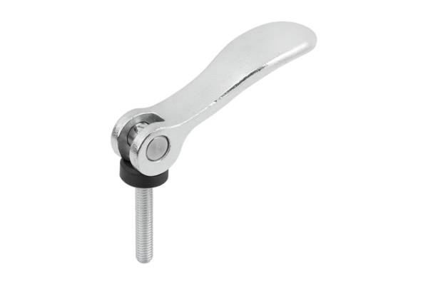 Norelem 04233-08-15022A2X40, Nockenhebel, verstellbar, Stahl, blau-passiviert