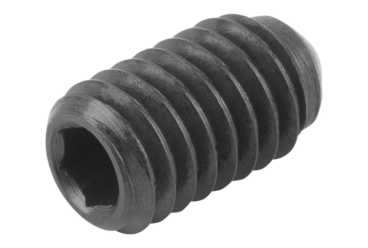 Norelem 07107-20620, Kugelkopf-Schubschraube, ohne Kopf, Stahl, schwarz-0