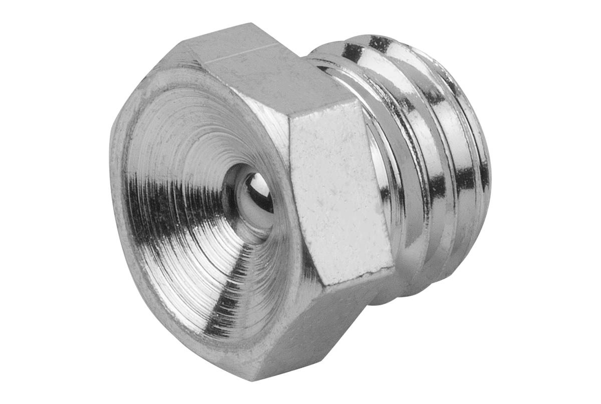 Norelem 97942-1118, Trichter-Schmiernippel, gerade, Stahl, verzinkt-1