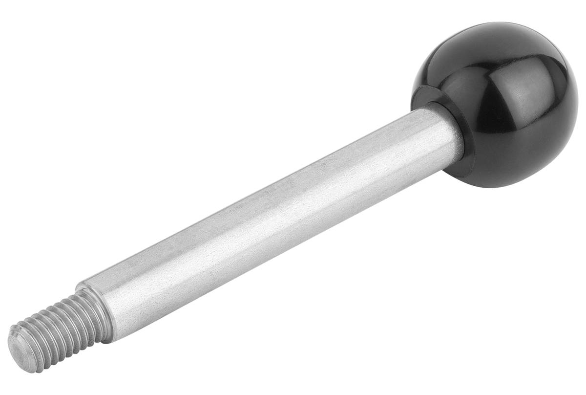 Norelem 06360-12A2X35, Grip Rod, rostfreier Stahl, blank-0