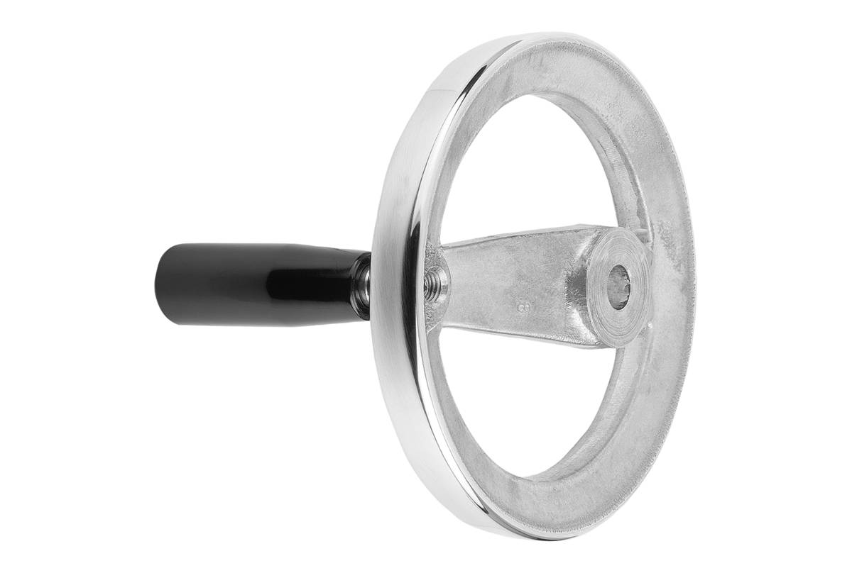 Norelem 06277-4100XCO, 2-Speichen-Handrad, geriebenes Loch, Aluminium-0