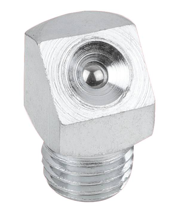 Norelem 97942-1206100, Trichter-Schmiernippel, gewinkelt 45°, Stahl, verzinkt