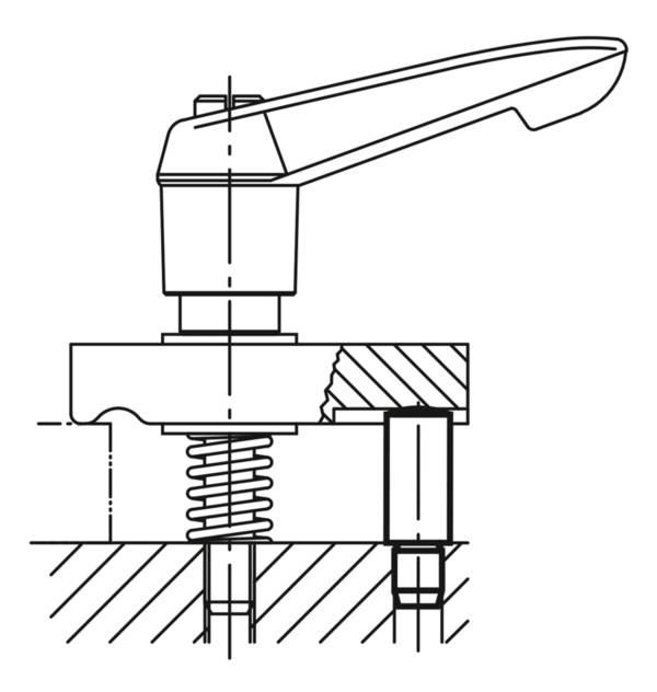 Norelem 02130-12X25, Ruhekissen, Baustahl, schwarz oxidiert, gehärtet und geschliffen