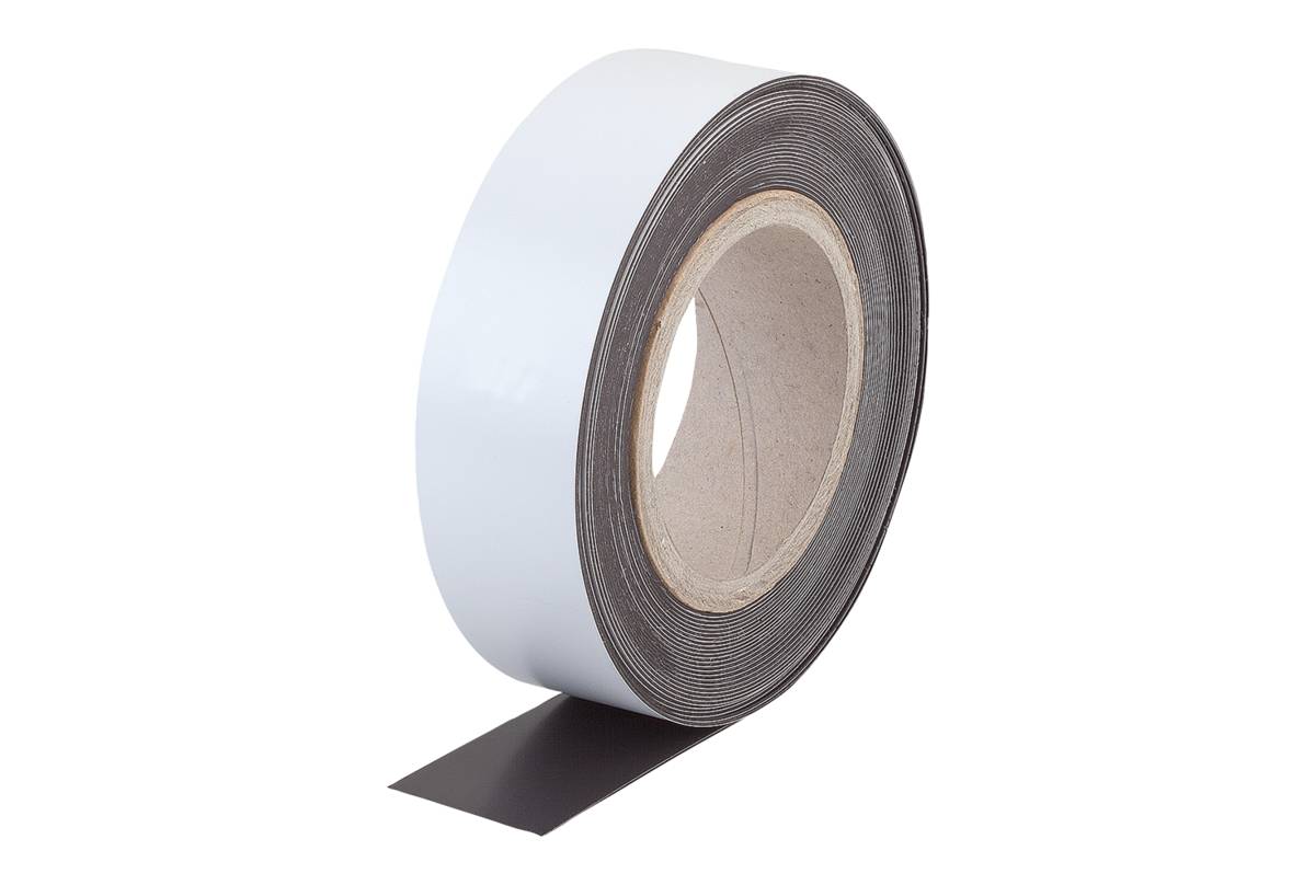 Norelem 96460-301, Magnetstreifen Rolle, weiß-0