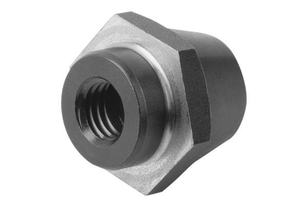 Norelem 02001-9161, Selbstausrichtendes Pad, Schwenkwinkel 20°, Stahl, schwarz oxidiert