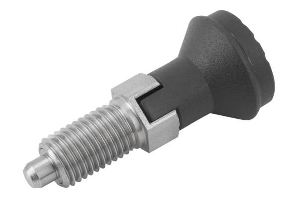 Norelem 03090-13308A6, Arretierbolzen mit Rastnut, Edelstahl, ungehärtet