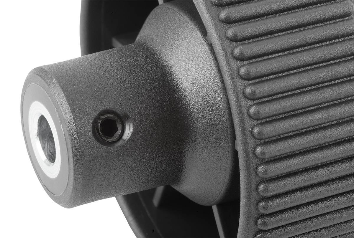 Norelem 06268-11CM5, Rändelknopf, mit Griff, thermoplastischer Kunststoff, schwarzgrau RAL 7021