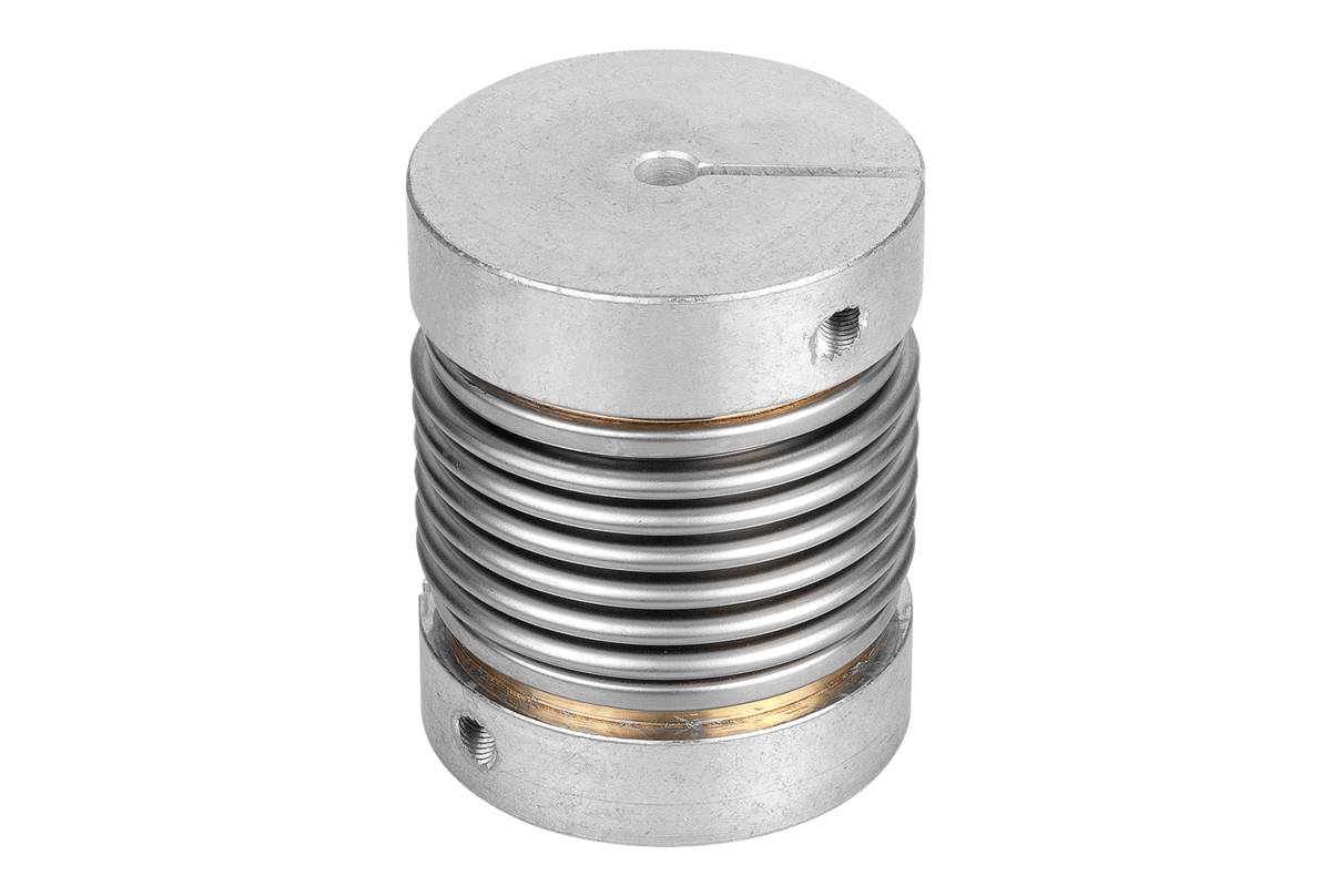 Norelem 23000-012, Metallbalgkupplung, mit Radialklemmnabe, Aluminium-0