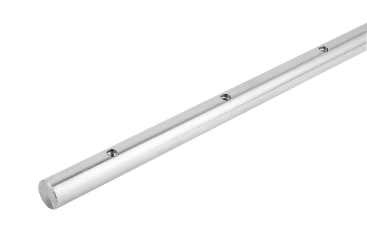 Norelem 21590-040100X0600, Präzisionsführungswelle, Befestigungsloch, Stahl, gehärtet und geschliffen-0