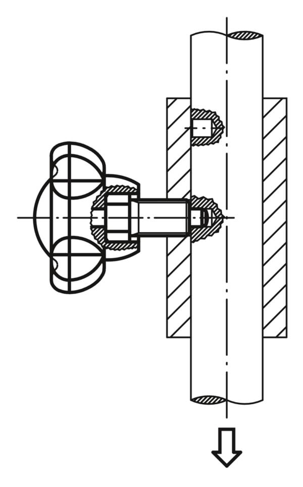 Norelem 03190-1308, Indexierungsstößel, ohne Verriegelungsschlitz, thermoplastischer Kunststoff, schwarzgrau RAL 7021