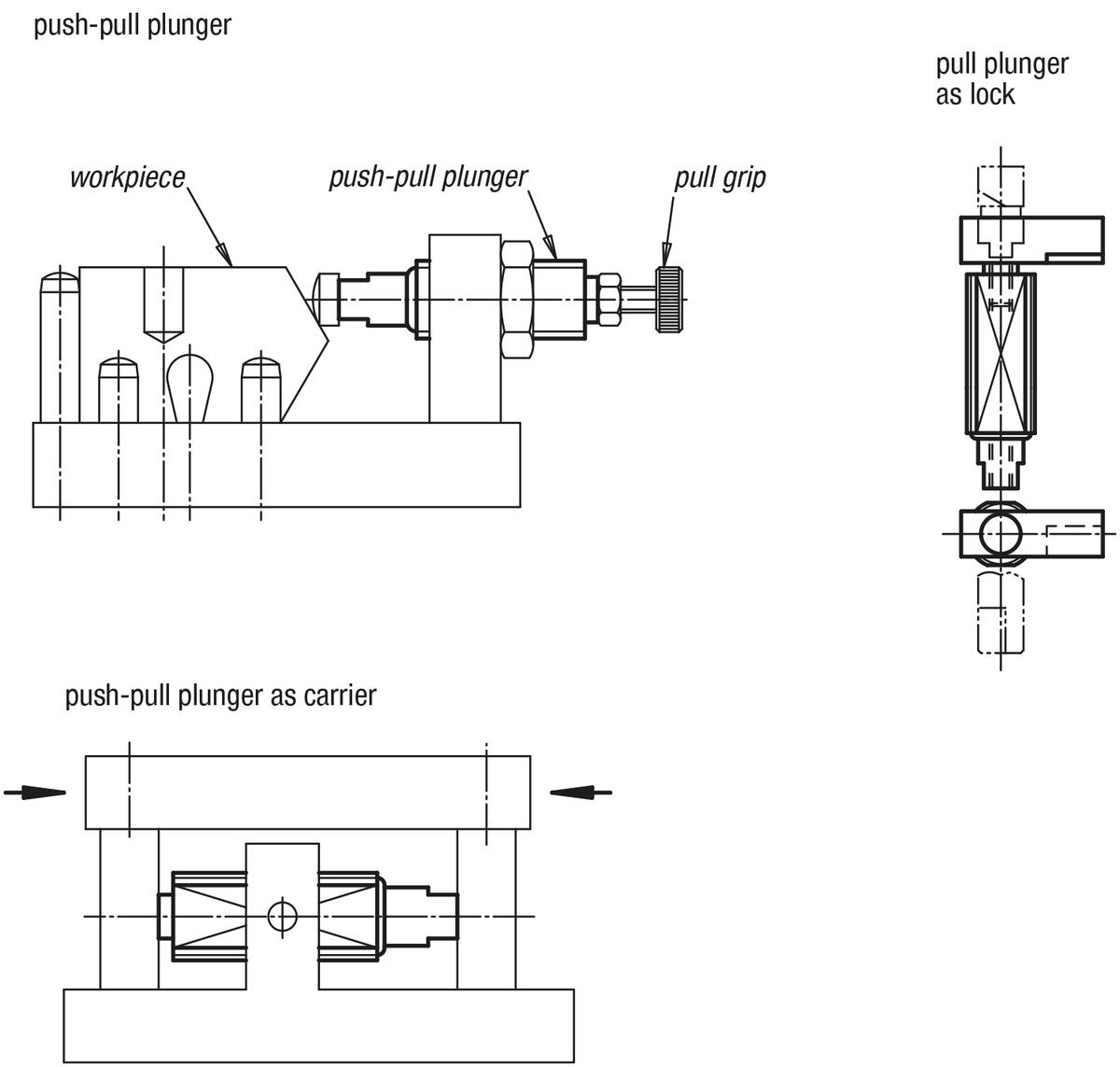 Norelem 03338-1815004, Feder Push-Pull Plunger, Stahl-0