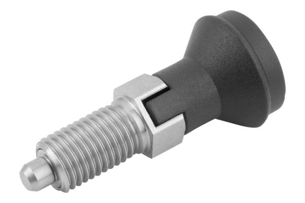 Norelem 03090-03206A5, Arretierbolzen mit Rastnut, Edelstahl, gehärtet