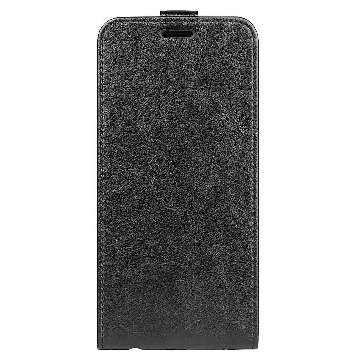Für Samsung Galaxy A17 5G / 4G Vertikale Kunstleder Flip Schutz Hülle Schwarz-1
