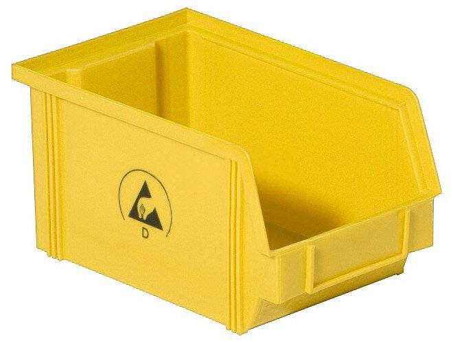 ESD-Sichtlagerkasten IDP-STAT, ableitend, gelb, 95x100x50 mm-0