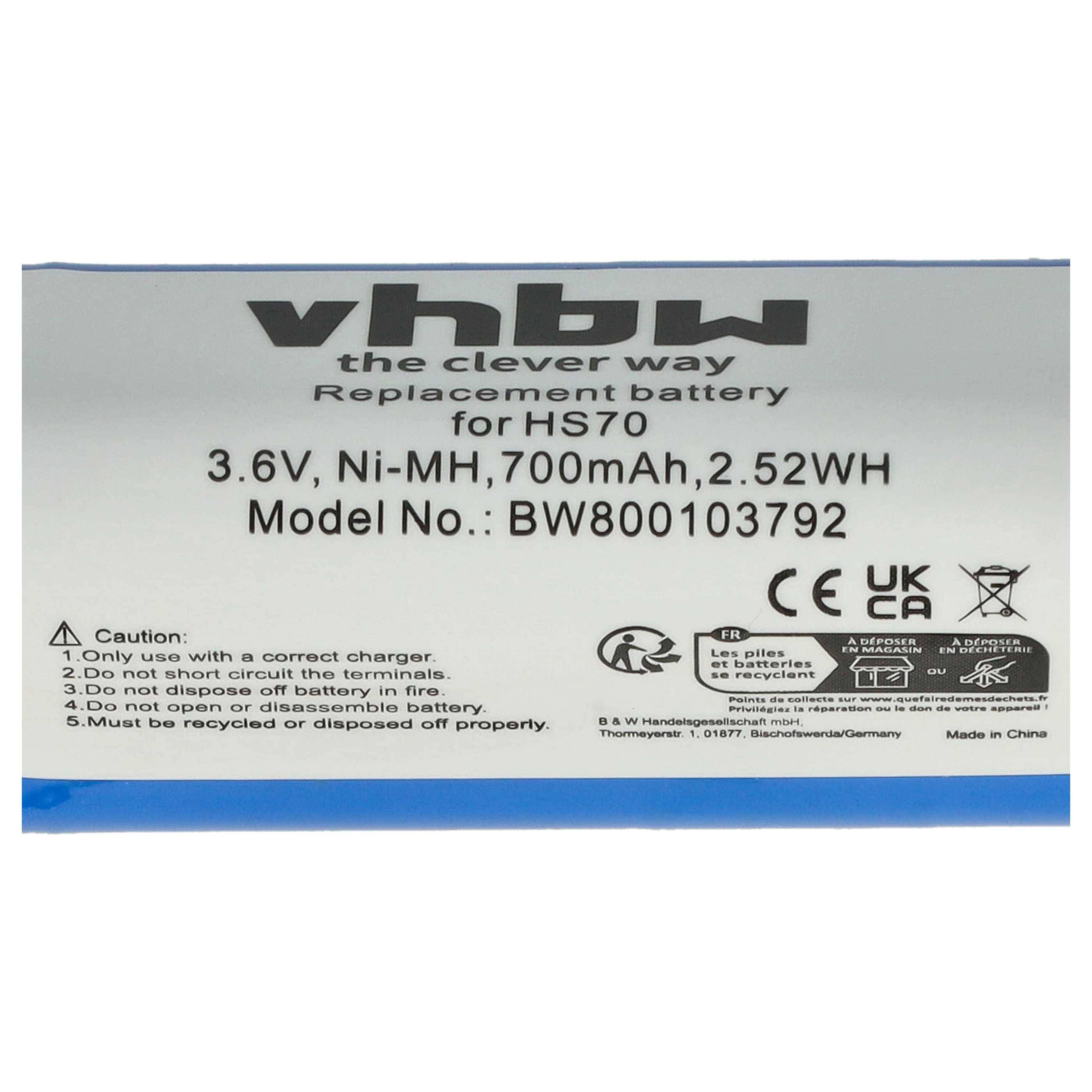 vhbw Akku kompatibel mit Tondeo ECO XP | Haarschneidemaschine (700 mAh, 3,6 V, NiMH)-3