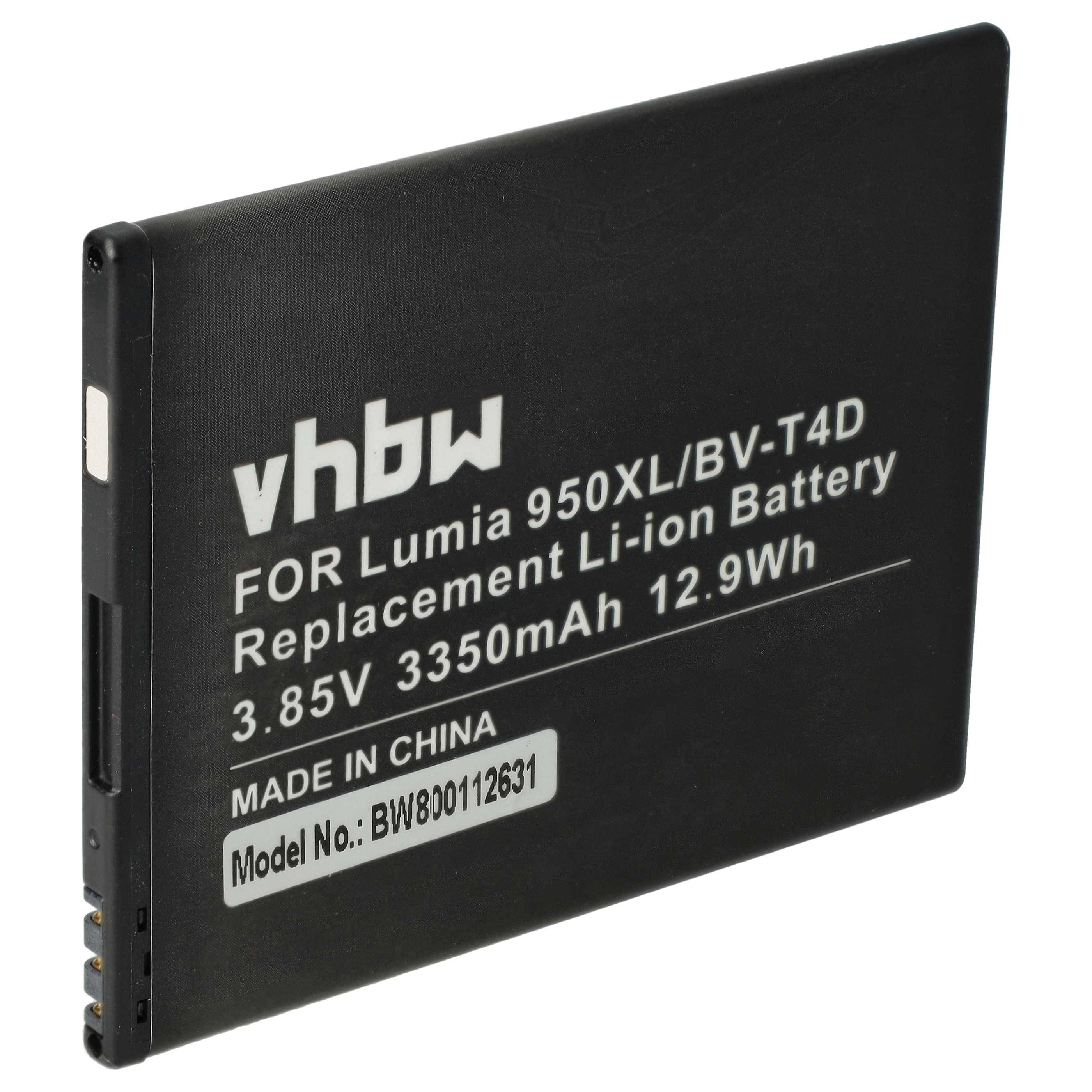 vhbw Akku Ersatz für Microsoft / Nokia BV-T4D | für Handy Smartphone Telefon (2950 mAh, 3,9 V, Li-Ion)-0