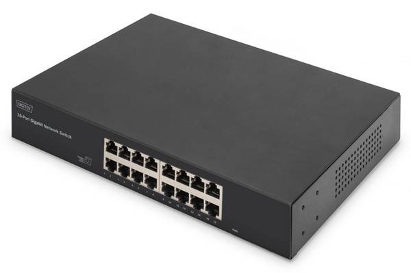 DIGITUS 16-Port Gigabit Switch, 19 Zoll, Unmanaged